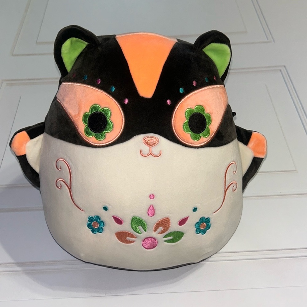 Squishmallows Day of the Dead Squad 12" Elvio the Sugar Glider Plush Doll